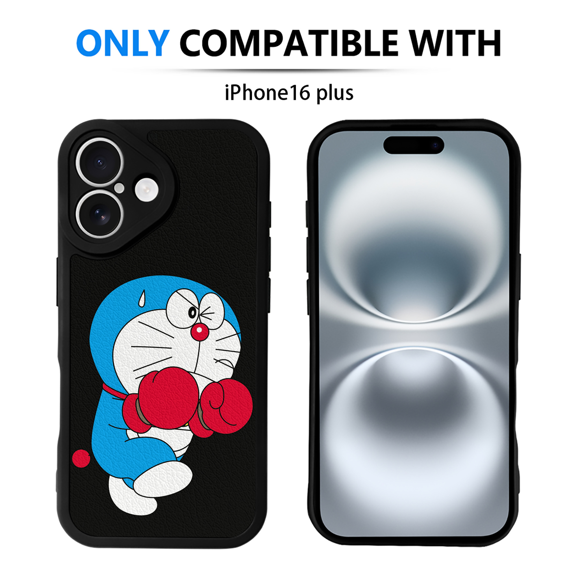 （画像用） ドラえもん Doraemon 【iPhone 16シリーズ対応】シリコンスマホケース（レザー調） 材質：シリコン